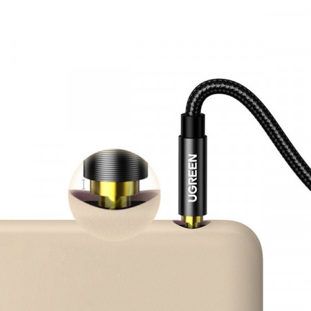 Cablu audio Ugreen minijack unghiular AUX 3,5 mm 2m albastru (AV112) - Img 5