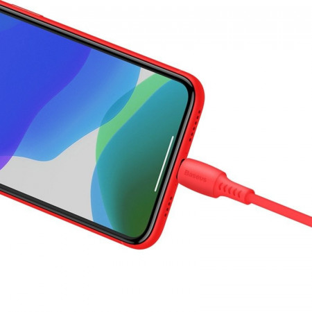 Cablu Baseus USB-C la Lightning 18W 1.2m - rosu - Img 5