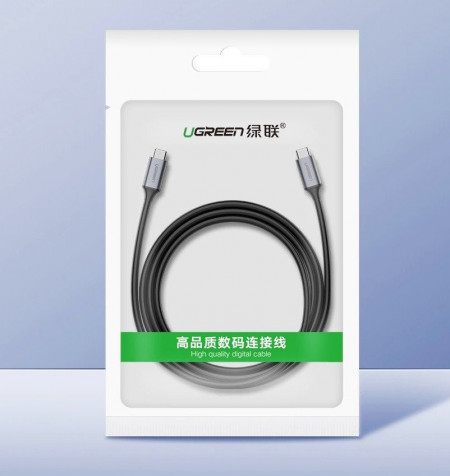 Cablu de date UGREEN USB-C 3.1 Cable Power Delivery 60W 1.5m (Black) - Img 2