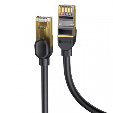 Cablu de retea RJ45 de mare viteza Baseus Speed Seven 10 Gbps 1 m negru (WKJS010001) - Img 4