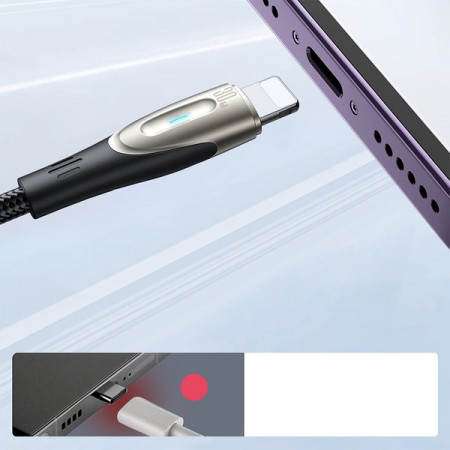 Cablu Joyroom Star-Light Series SA27-CL3 USB-C / Lightning 30W 1.2m - negru - Img 3