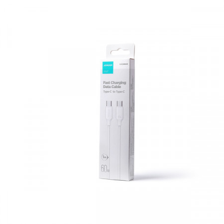 Cablu Joyroom USB-C - USB-C 480Mb/s 60W 1m alb (S-CC060A9) - Img 2