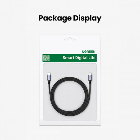 Cablu PD Ugreen US535 USB-C / USB-C 240W 5A 1m - gri - Img 5