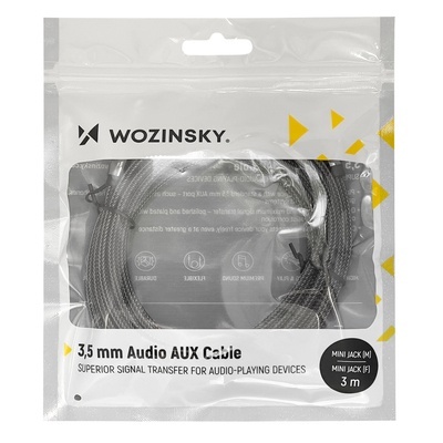 Cablu prelungitor mini jack Wozinsky (femelă-mascul) cablu prelungitor AUX 3 m negru - Img 12