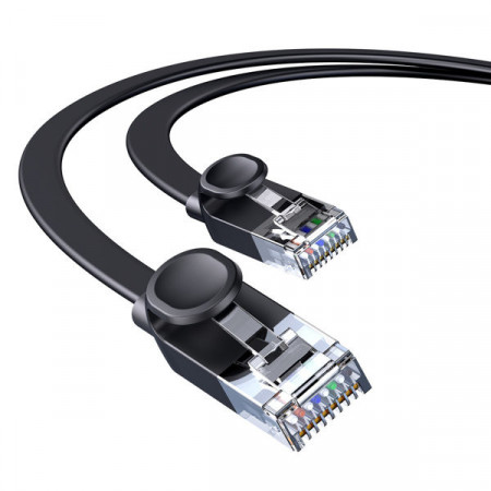 Cablu retea Baseus high Speed Six types of RJ45 Gigabit network cable (flat cable)1.5m Black - Img 3