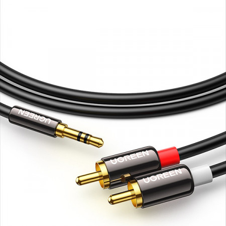 Cablu Ugreen cablu audio mini jack 3,5 mm - 2RCA 1,5 m negru (AV116) - Img 4