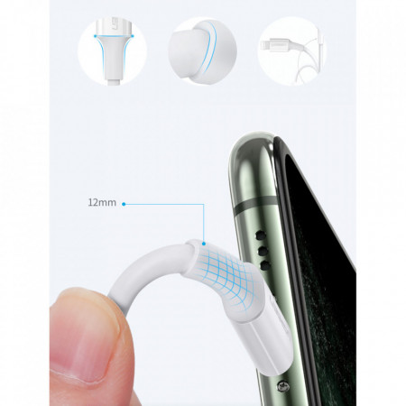 Cablu Ugreen MFi USB Type C - Lightning 3A 0.5m white (US171) - Img 8