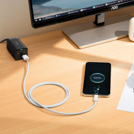 Cablu USB Baseus Dynamic Series - USB tip C 100W 2m alb (CALD000616) - Img 2