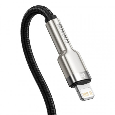 Cablu USB-C la Lightning Baseus Cafule, PD, 20W, 1m (black) - Img 3