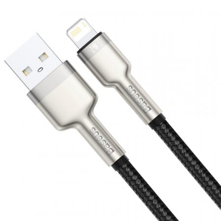 Cablu USB la Lightning Baseus Cafule, 2.4A, 1m (black) - Img 3