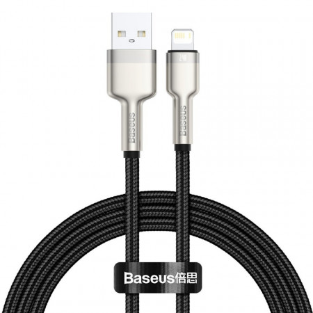 Cablu USB la Lightning Baseus Cafule, 2.4A, 2m (black)