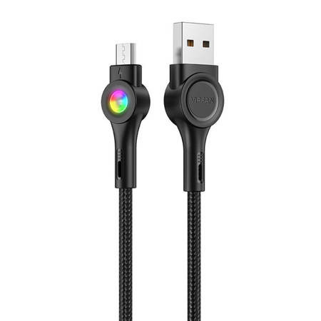 Cablu USB la Micro USB Vipfan Colorful X08, 3A, 1,2 m (negru)