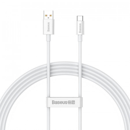 Cablu USB la USB-C Baseus Superior 100W 1,5 m (alb) - Img 2