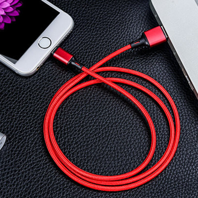 Cablu USB Wozinsky - Lightning 2.4A 1 metru rosu (WUC-L2B) - Img 3