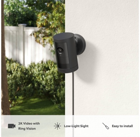 Camera de exterior Ring Plus plug in, neagra - Img 2