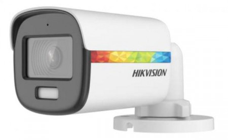Camera TurboHD Bullet Hikvision ColorVu DS-2CE10DF8T-FSLN, 2MP, Lentila 2.8mm, IR 20m