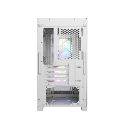 CARCASA PCCOOLER, Mini Tower, mATX, fara sursa, sticla securizata, 2 ventilatoare incluse, iluminare ARGB, alb, USB 3.2 gen 2 x 2, mic, audio, "C3D310 ARGB WH" - Img 4