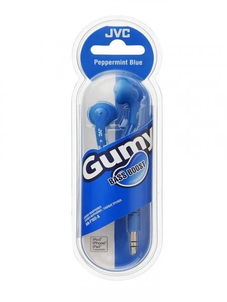 Casti audio In-ear , 1m, albastru peppermint, bass boost, JVC Gumy - Img 3