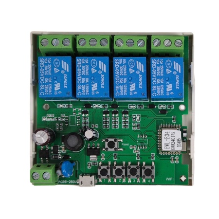 Comutator cu releu inteligent SmartWise 85V-250V AC Wi-Fi + eWeLink-Remote cu 4 canale, NO/NC, contact uscat, comutator momentan - Img 4