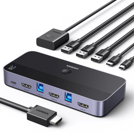 Comutator HDMI Ugreen CM664 Comutator KVM 2in1 - negru - Img 8