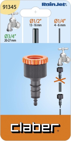 Conector Pentru Furtun De Robinet 1/2" - 1/4" 6mm Negru - Img 3