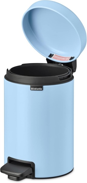 Coș de gunoi cu pedală Brabantia NewIcon, capacitate 5L, închidere silențioasă Soft-Close, găleată interioară detașabilă, Dreamy Blue (Albastru) - Img 9