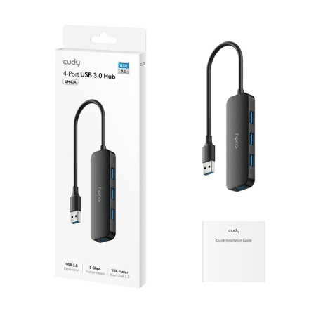 CUDY 4-Port USB-A 3.0 Hub - Img 3