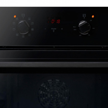 Cuptor incorporabil Heinner HBO-V659GCDRC-GBK, 69 l, 9 functii, Multifunctional,Grill, Ventilatie, Timer, Display touch, Perete catalitic, Clasa A, Sticla neagra - Img 4
