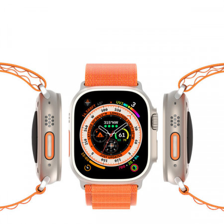 Curea cu cataramă sport pentru Apple Watch 8/7/6/SE/5/4/3/2/1 (41, 40, 38 mm) Curea Dux Ducis Versiune GS - Portocaliu - Img 4