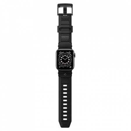 Curea SPIGEN RUGGED BAND pentru APPLE WATCH 2 / 3 / 4 / 5 / 6 / SE (38 / 40MM) MATTE BLACK - Img 8
