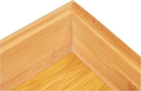 Cutie Organizatoare din Lemn de Bambus Zeller 13330, Dimensiuni 15 x 15 x 7 cm, Finisaj Natural, pentru Sertare, Birou, Baie și Bucătărie, Bej - Img 5