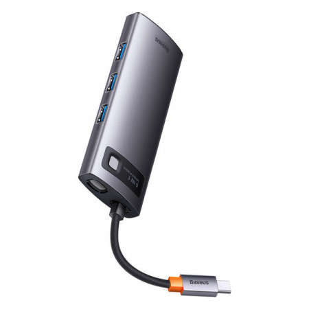 Docking Station HUB 6 in 1 USB Type C - 1 x HDMI / 3 x USB 3.2 Gen. 1/1 x Power Delivery / 1 x VGA gray (WKWG030013) - Img 6
