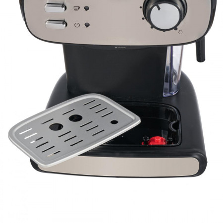Espressor manual Heinner Black Boquette HEM-1100BKX, 850W, 15bar, rezervor detasabil 1.2L, filtru dublu din inox, Negru/Inox - Img 5