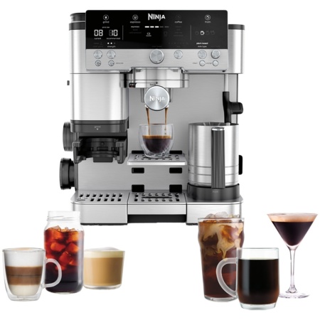 Espressor semi-automat 3in1 Ninja Luxe Café Premier ES601EU, 1650W, Cold Brew, rasnita incorporata cu 25 trepte de macinare, Barista Assist, cantar incorporat, recipient de spumare cu tel integrat, autocuratare a sistemului de spumare, inox - Img 6