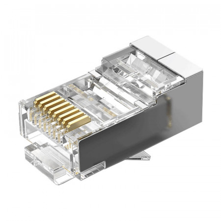 Fisa modulara RJ45 Cat.5E FTP Vention IDAR0-10, transparenta, 10 buc.