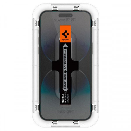Folie protectie Spigen GLAS.TR "EZ FIT" PACK DE 2 IPHONE 14 PRO CLEAR - Img 4