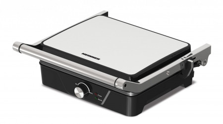 Grill electric Heinner HEG-K2000CP, termostat reglabil, tava pentru colectarea uleiului