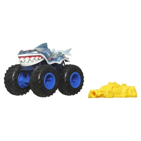 HOT WHEELS MONSTER TRUCK SHARKS VS DINOS MASINUTA GREAT BITE ECHIPA SHARK SCARA 1 LA 64 - Img 3
