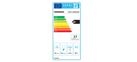 Hota incorporabila decorativa Heinner HDCH-5960RGBK, Control touch, Afisaj LED, 1 Motor, Putere de absorbtie 562.9 m3/H, Lumina LED, 60 cm, Sticla neagra - Img 3