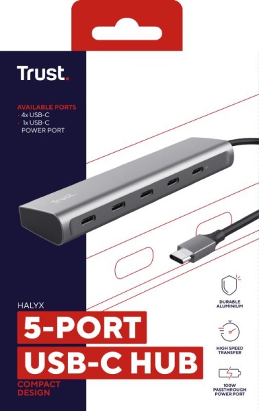 Hub Trust Halyx 5 x USB-C, gri - Img 14