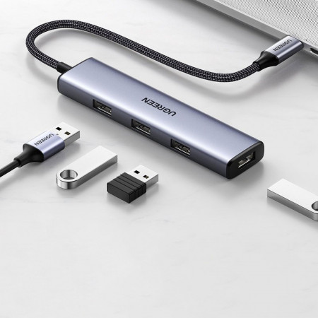 Hub Ugreen USB Type C - 4x USB 3.2 Gen 1 silver (CM473 20841) - Img 4