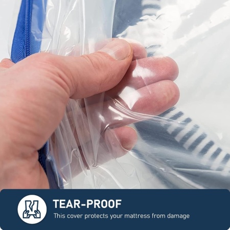 Husă de Protecție pentru Saltea Copii, Dimensiune 70x140 cm, Grosime 100 Micronilor, Polietilenă Impermeabilă și Reutilizabilă, Transparentă - Img 5