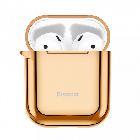 Husa protectoare din gel silica , Baseus pentru Apple Airpods , auriu - Img 5