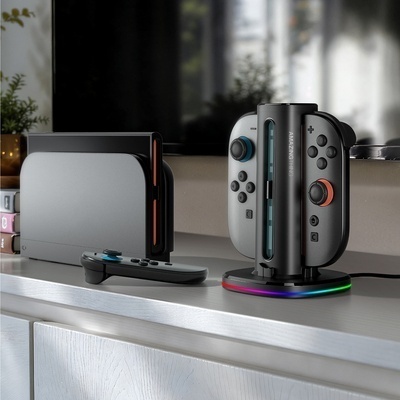 Încărcător AmazingThing Thunder Pro PlayDock pentru controlere Nintendo Switch 2 - Negru - Img 5