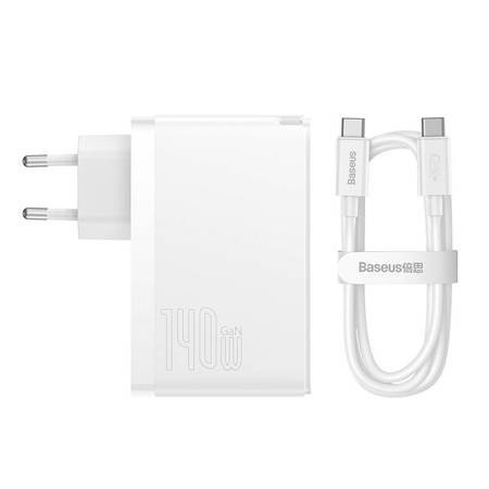 Incarcator de perete Baseus GaN5 Pro 2xUSB-C + USB, 140W (alb) - Img 4