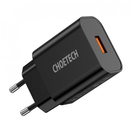 Incarcator de perete Choetech 18W USB-A (negru)