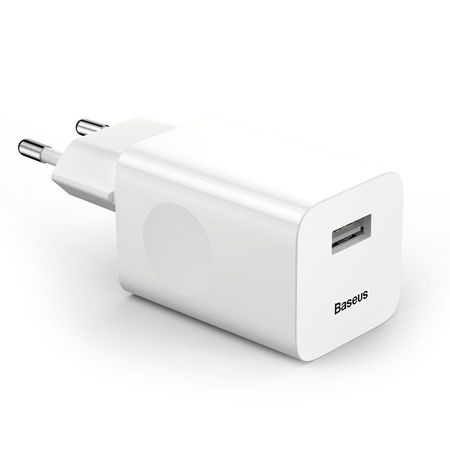 Incarcator priza Baseus Charging Quick Charger Travel Charger Adapter Wall Charger USB Quick Charge 3.0 QC 3.0 biały white (CCALL-BX02)