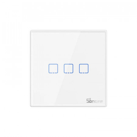 Intrerupator triplu cu touch Sonoff T2EU3C-RF, Control de pe telefonul mobil