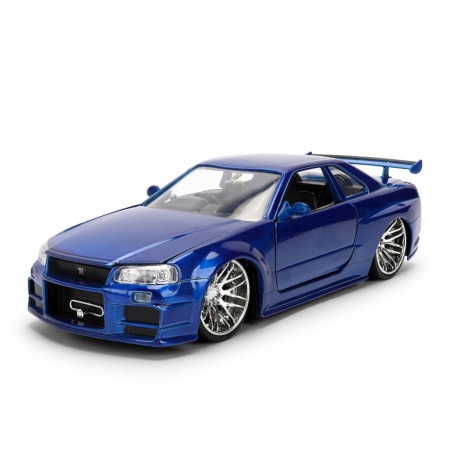 JADA FAST AND FURIOUS MASINUTA METALICA BRIANS NISSAN SKYLINE GT R R34 SCARA 1 LA 24 - Img 2
