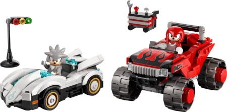 LEGO SONIC MASINA LUI SILVER VS CAMIONUL GIGANT AL LUI KNUCKLES 77118 - Img 3
